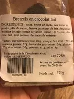Mängden socker i Bretzels en chocolat au lait