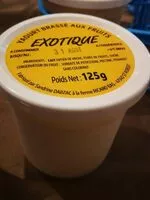 Mängden socker i Yaourt brasse aux fruits