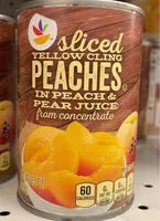 Mängden socker i Sliced Yellow Cling Peaches in Peach and Pear juice