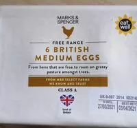 Mängden socker i British medium eggs