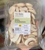 Mängden socker i sliced white mushrooms
