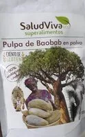 Mängden socker i Pulpa de Baobab en polvo
