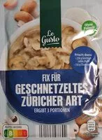 Mängden socker i fix für Geschnetzeltes Züricher Art