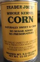 Mängden socker i Whole Kernel Corn