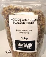 Mängden socker i Noix de grenoble écalées crues