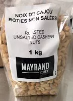 Mängden socker i Noix de cajou rôties non salées