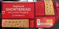 Mängden socker i Shortbread All Butter Fingers