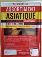 Mängden socker i Assortiment asiatique