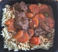 Mängden socker i Sauté de boeuf Bourguignon, torsades, carottes