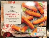 Mängden socker i Melting mozzarela Sticks