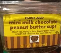 Mängden socker i Mini milk chocolate peanut butter cups