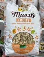 Mängden socker i Muesli fruits