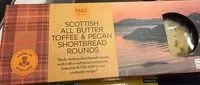 Mängden socker i Scottish All Butter Toffee & Pecan Shortbread Rounds