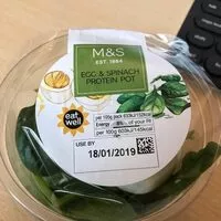 Mängden socker i M&S HIGH PROTEIN EGG & SPINACH
