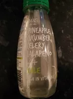 Mängden socker i Pineapple, cucumber, celery, jalapeno + Kale