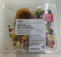 Mängden socker i Mexican style Rice & Avocado