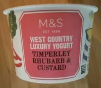 Mängden socker i West country luxury yogurt Rhubarb Custard