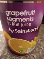 Mängden socker i Grapefruit segments in fruit juice