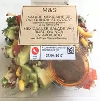 Mängden socker i Salade à la Mexicaine au Maïs doux, Poivrons, Riz et Avocat