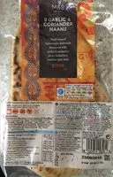 Mängden socker i 2 garlic & coriander naans