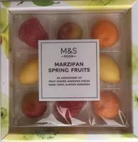 Mängden socker i Marzipan Spring Fruits