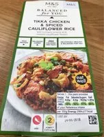 Mängden socker i Tikka Chicken & Spiced Cauliflower Rice