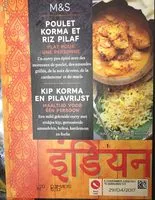 Mängden socker i Poulet Korma & Riz Pilaf