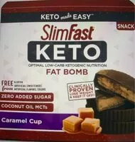 Mängden socker i Slimfast keto caramel cup optimal low carb ketogenic