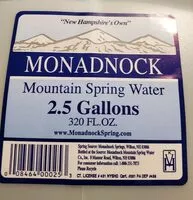 Mängden socker i Mountain spring water