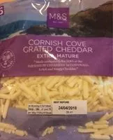 Mängden socker i Cornish cove grated cheddar extra mature