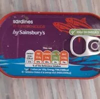 Mängden socker i Sardines in tomato sauce