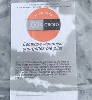 Mängden socker i Escalope viennoise courgettes ble pilaf