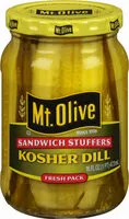 Mängden socker i Pickles sandwich stuffers kosher dill