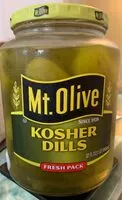 Mängden socker i Mt. olive, kosher dills