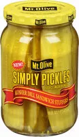 Mängden socker i Mt olive simply pickles kosher dill sandwich stuffers