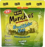 Mängden socker i Cucumber vine bread & butter munchies chips