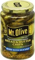 Mängden socker i Mt olive bread & butter chips made with sea salt