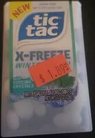 Mängden socker i tic tac X-FREEZE