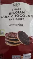 Mängden socker i Belgian dark chocolate rice cakes