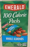 Mängden socker i Whole almonds 100 calorie packs