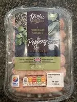 Mängden socker i Sainsburys Taste the Difference Cumberland Sausages