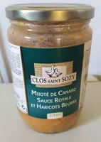 Mängden socker i mijoté de canard