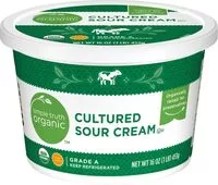 Mängden socker i Cultured grade a sour cream
