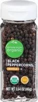 Mängden socker i Whole black peppercorns