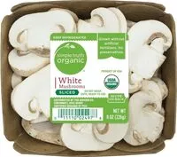 Mängden socker i Sliced white mushrooms