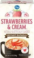 Mängden socker i Strawberries & cream instant oatmeal packets