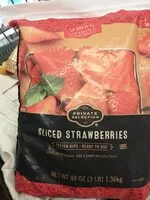 Mängden socker i sliced strawberries