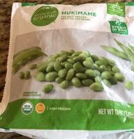 Mängden socker i Organic mukimame freshly frozen shelled soybeans