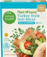 Mängden socker i Plant-based salt & pepper turkey style deli