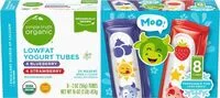 Mängden socker i Organic blueberry strawberry lowfat yogurt tubes